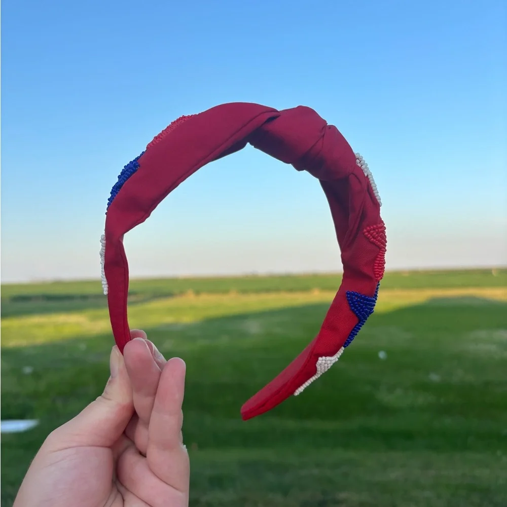 Treasure Jewels Red Beaded Star Headband